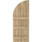 Ekena Millwork Americraft 6-Board (3 Batten) Wood Joined Board-n-Batten Shutters w/ Arch Top, ARW401BQ621X77UNH, PR ARW401BQ621X77UNH - alternate 3